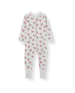 Tutina in cotone Lovable con zip Ciliegia