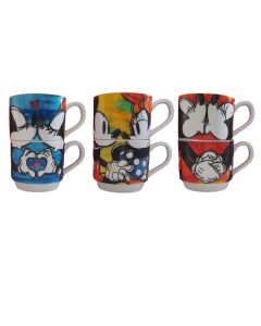 Disney Mickey Mouse Set Sei Tazzine Impilabili