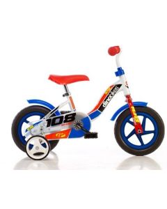 Bicicletta Bambino 10 pollici Bianco e Blu