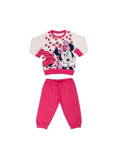 Minnie Pigiama Primaverile Manica Lunga Ellepi Bianco e Fuxia