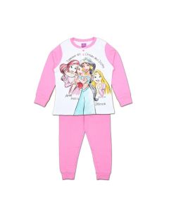 Pigiama Lungo Bambina Disney Principesse Rosa Autunno Inverno
