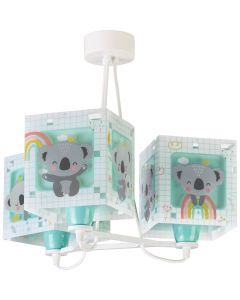 Lampadario Plafoniera a 3 faretti Koala verde