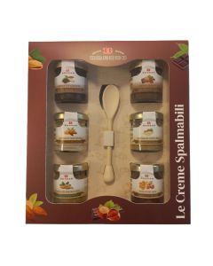 Brezzo Creme Spalmabili Selezione di 6 Creme in Cofanetto Regalo con cucchiaio 6x38gr