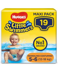 Huggies Litte Swimmers Pannolini Costumino Taglia 5/6 L - Pacco Grande da 19 Pannolini