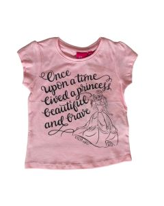 T Shirt Belle Principesse Disney Rosa in cotone organico