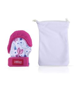 Nuby Guantino Massaggiagengive Happy Hands Rosa
