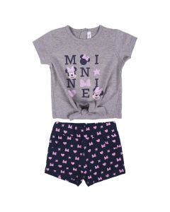 Minnie Completo Neonata Maglietta con Nodo e pantaloncino