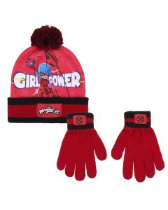 Set berretto con pon pon e guanti Miraculous LadyBug