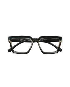 UTILISSIMI Occhiali da Lettura Donna per Presbiopia Neri a Trapezio con Cerniere Flex - +1.5
