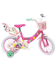 Disney Minnie Bicicletta 14 Pollici Bambina Fuxia con Paperina