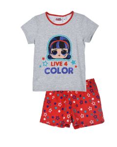 Pigiama Corto LOL Surprise Grigio e Rosso