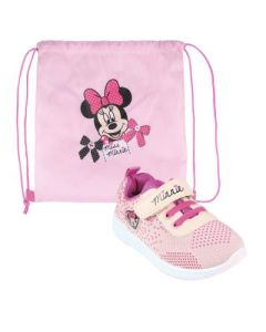 Sneakers in Tela Minnie con Sacca Scarpe