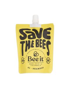 Bee it Shampoo Nutriente Capelli Danneggiati 250ml – Elasticità e Morbidezza, 100% Naturale, Eco-Pack