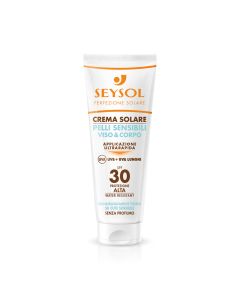 Seysol Crema Solare protezione 30 per pelli sensibili, viso e corpo