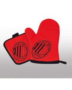 A.C. Milan Set Presina e Guanto per la Cucina, Prodotto Ufficiale