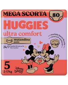 Huggies Pannolini Mutandina Ultra Comfort Taglia 5 Megapack 80 Pannolini
