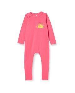 Tutina in cotone Lovable con zip sole rosa