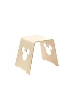 Sgabello Mickey Mouse in legno di betulla naturale