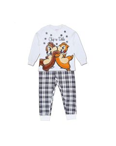 Pigiama Autunno Inverno Disney Cip e Ciop Bianco