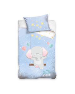 Parure Copripiumino Lettino Baby Elefante Azzurro