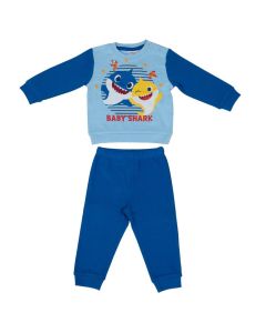 Pigiama lungo Baby Shark Azzurro