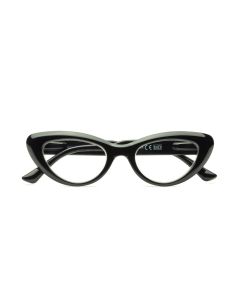 UTILISSIMI Occhiali da Lettura Donna per Presbiopia Neri Cat Eye con Cerniere Flex - +1.5