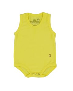 J BIMBI Body Senza Maniche Giallo, Body Estivo Taglia Unica 0-36 Mesi in Cotone Biologico