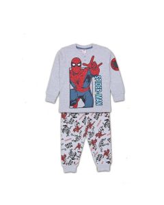 Spiderman Pigiama Lungo Autunno Inverno Grigio
