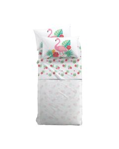 Caleffi Fiesta Completo Lenzuola Fenicottero letto singolo