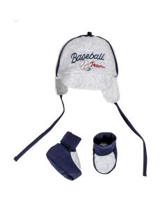 Ellepi Set Cappellino e Scarpine Baseball Team 3-6m