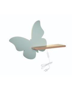 Lampada per Bambini Applique con Mensola Butterfly Verde