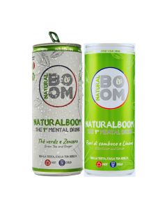 NaturalBoom Mix Pack da 6 lattine The Verde e Zenzero - Fiori di Sambuco e Limone