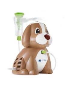 J BIMBI Dr. Dog Brown Aerosol Pediatrico per Bambini, Nebulizzatore Cagnolino Silenzioso per Aerosolterapia