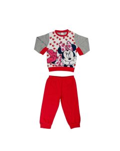Minnie Pigiama Primaverile Manica Lunga Ellepi Grigio Rosso