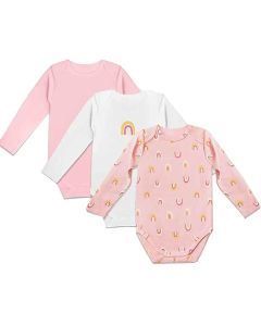 Lovable Body neonata manica lunga in cotone biologico pacco da 3