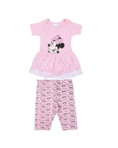 Minnie Set 2 Pezzi con Tulle e Leggings Rosa