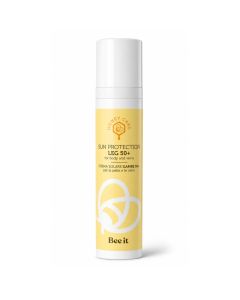 Bee It Crema Solare Gambe SPF 50+ – Protezione Alta per Pelle, Vene e Capillari, con Miele Biologico Gammato, Idratante e Venotonica