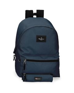 Pepe Jeans Aris Zaino Scuola Con Astuccio Blu