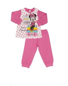 Minnie Pigiama in Jersey di Cotone Fucsia Ellepi
