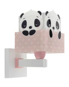 Lampada Applique Panda Rosa