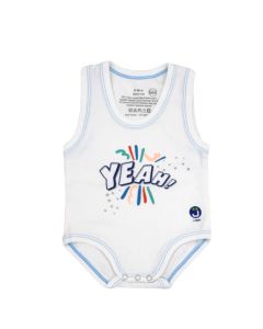 J BIMBI Body Estivo Smanicato in Cotone Biologico, Taglia Unica 0-36 Mesi, Fresco e Traspirante per Bambini - Yeah!