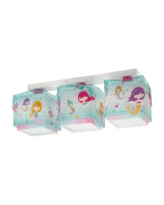 Plafoniera Per Bambini A 3 Luci Mermaids