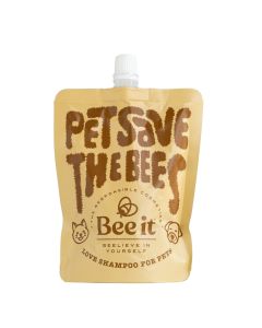 Bee it Shampoo Concentrato Naturale per Cani e Gatti – 100% Ingredienti Naturali, Anti-Odore, Pelo Morbido e Pulito, Adatto a Tutti i Tipi di Mantello