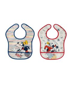 Set 2 Bavaglini Mickey Mouse Impermeabili