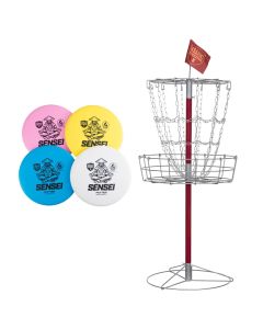 Set Disc Golf Discmania All In One – Cesto Lite Pro e 4 Dischi, Kit Completo Portatile