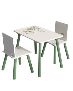 Disney Winnie the Pooh Set Tavolino e 2 Sedie in Legno per la Cameretta dei Bambini