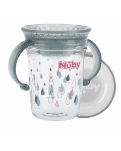 Nuby Tazza in Tritan 360 Wonder Cup con manici Grigio 240ml