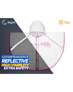 Mantellina Pioggia Cook Kids Perletti Fuxia