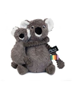 Les Deglingos Peluche Koala Grigio con Cucciolo
