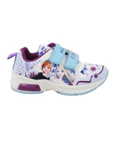 Sneakers con luci primaverili Frozen Azzurre